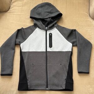 OLD NAVY ACTIVE BLACK & GRAY ZIP-UP HOODIE